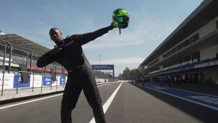 Usain Bolt takes record-breaking Formula E car for a spin