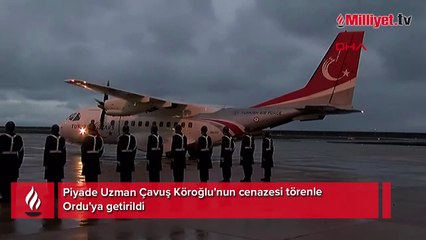 Piyade Uzman Çavuş Köroğlu'nun cenazesi törenle Ordu'ya getirildi