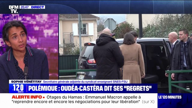 Je souhaiterais qu'elle fasse des excuses publiques à tous les enseignants indique Sophie Vénétitay, secrétaire générale adjointe du syndicat enseignant SNES-FSU