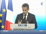 Nicolas sarkozy a cherbourg lencement le  térribe 21 03 08