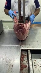 Fresh mutton meat cutting skills