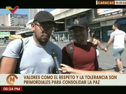 Caraqueños destacan la importancia de consolidar valores como el respeto para fortalecer la sociedad