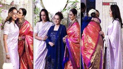 Rekha and Hema Malini beautiful Moment Eclipsed Everything Else At Ira Khan's Reception । FilmiBeat