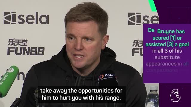 Howe hoped De Bruyne 'was rusty' ahead of Premier League return