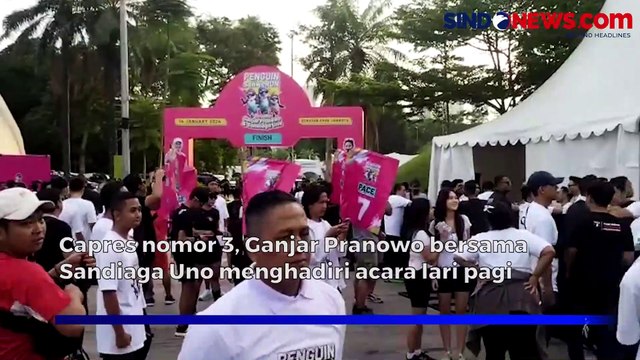 Intip Keseruan Ganjar Pranowo dan Sandiaga Uno Ikuti Acara PENGUIN SeliweRUN