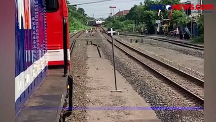 Detik-Detik KA Pandalungan Anjlok di Stasiun Tanggulangin Sidoarjo