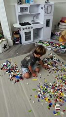 Smashing a 34,000 Brick Statue by Zack king magic tricks.