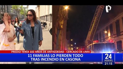 Cercado de Lima: más de 10 familias damnificadas tras incendio en antigua casona