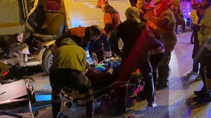 Kaza için gelen temizleme aracına çarptı, ağır yaralandı