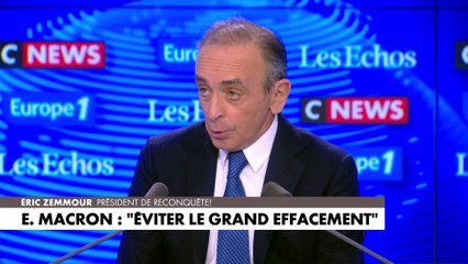 Eric Zemmour :  «J’ai le sentiment qu’Emmanuel Macron empreinte ici ou là des références, des allusions, des mots… Et qu’il utilise un peu son double quinquennat comme une formation accélérée»