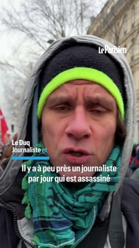 Paris : des journalistes manifestent contre la mort de 117 de leurs collègues à Gaza