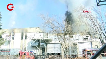 Ankara'da korkutan fabrika yangını!