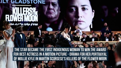 NEWS OF THE WEEK: Lily Gladstone speaks Blackfeet language she accepts historic Golden Globe award