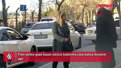 Pedalları karıştıran sürücü apartman dairesine çarparak durabildi