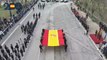 El izado de la bandera de España en Pamplona por los 200 años de la Policía Nacional