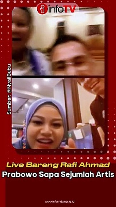 Live Bareng Rafi Ahmad, Prabowo Sapa Sejumlah Artis