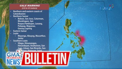Nakataas ang gale warning sa eastern seaboards ng Southern Luzon, Visayas at Mindanao, dahil sa hanging Amihan | GMA Integrated News Bulletin