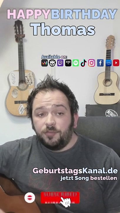 Happy Birthday, Thomas! Geburtstagsgrüße an Thomas