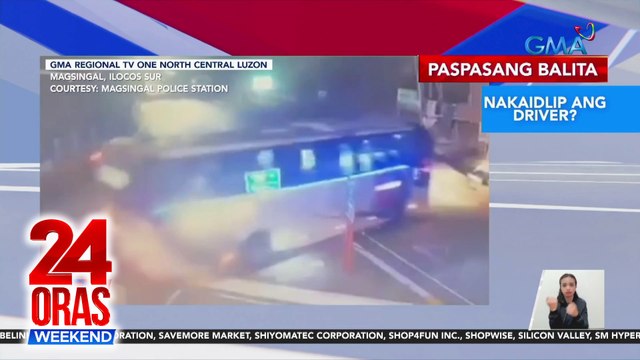 Bus, sumalpok sa gilid ng isang bundok sa Ilocos Sur | 24 Oras Weekend | 24 Oras Weekend