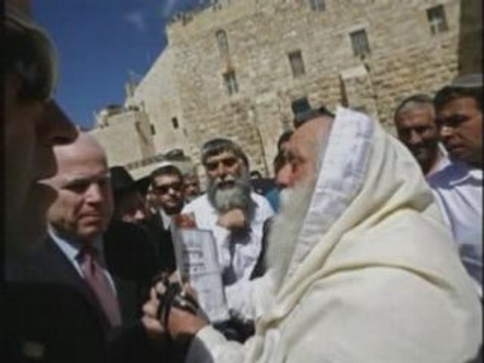israel il prie pour la présidence John  Mc Cain  probush