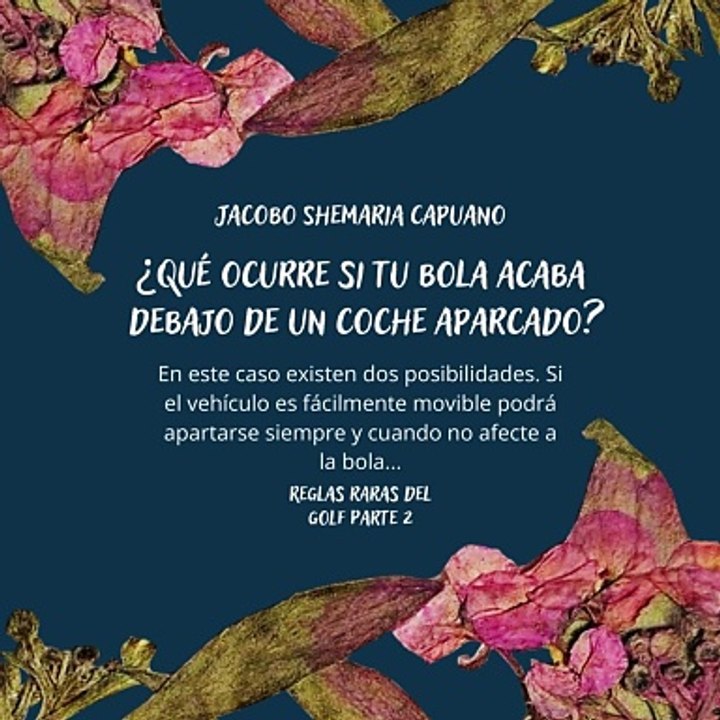 -Jacobo Shemaria Capuano- Reglas raras del golf Parte 2: (Parte 1) (Creado por @JacoboShemariaCapuano)