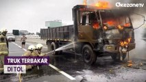 Diduga Korsleting Listrik, Truk Terbakar di Tol Wiyoto Wiyono