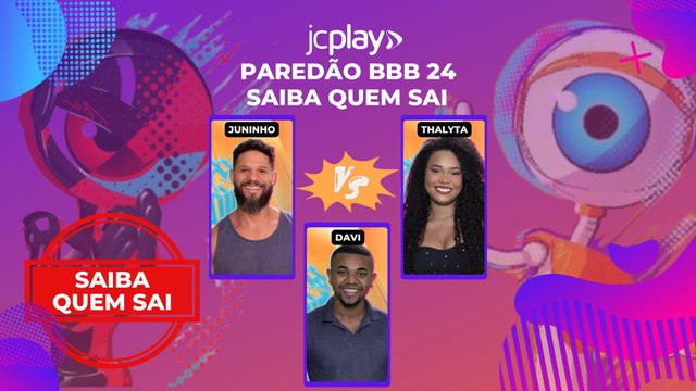 BBB 24: Parcial atualizada da ENQUETE mostra QUEM SAI NO PAREDÃO entre JUNINHO, THALYTA E DAVI
