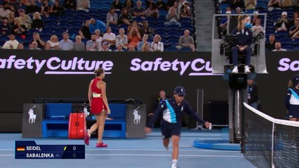 Ella Seidel - Aryna Sabalenka - Les temps forts du match - Open d'Australie