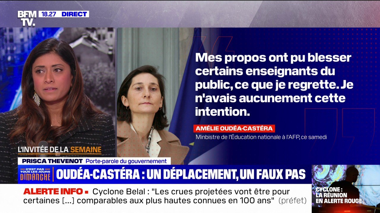 "Un moment stop aux polémiques vaines": Prisca Thevenot, porte-parole du gouvernement, revient sur la polémique après les propos d'Amélie Oudéa-Castéra, ministre de l'Éducation nationale