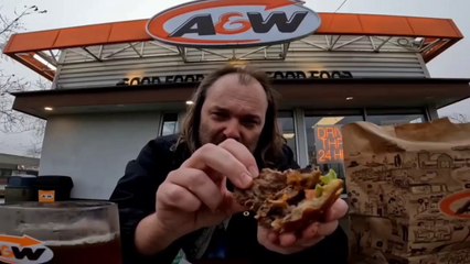 A&W papa's triple burger & fries food review