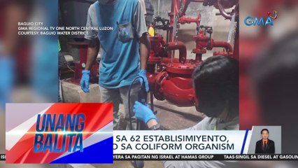 Tubig ng 18 sa 62 establisimiyento, nagpositibo sa coliform organism | UB