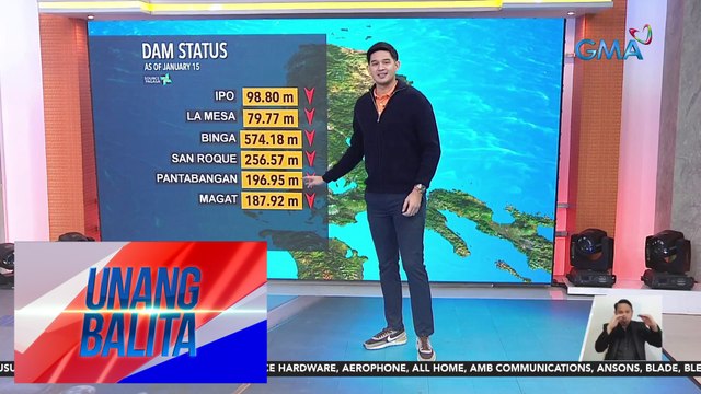 Antas ng tubig sa Angat reservoir, patuloy ang pagbaba - Weather update today as of 7:10 a.m. (January 15, 2024) | UB
