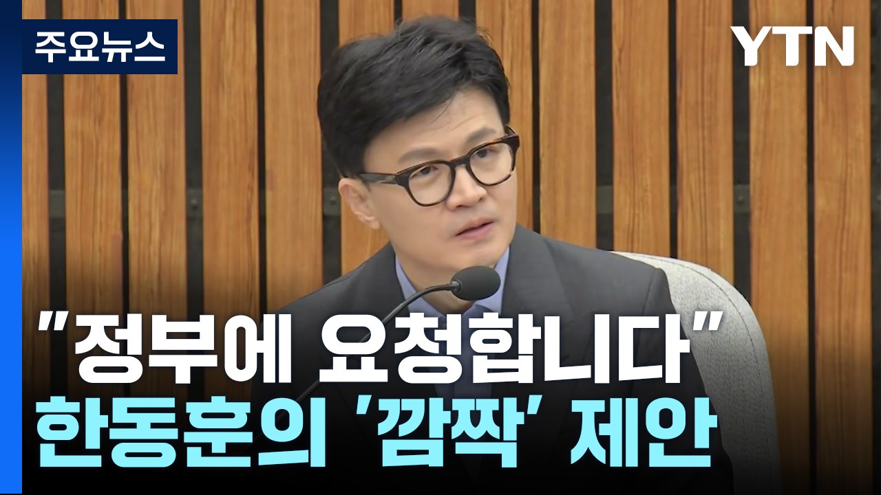 "정부에 요청합니다"...한동훈의 '깜짝' 제안 / YTN