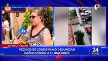 Vecinos de condominio denuncian severos daños por filtraciones en condominio del Callao