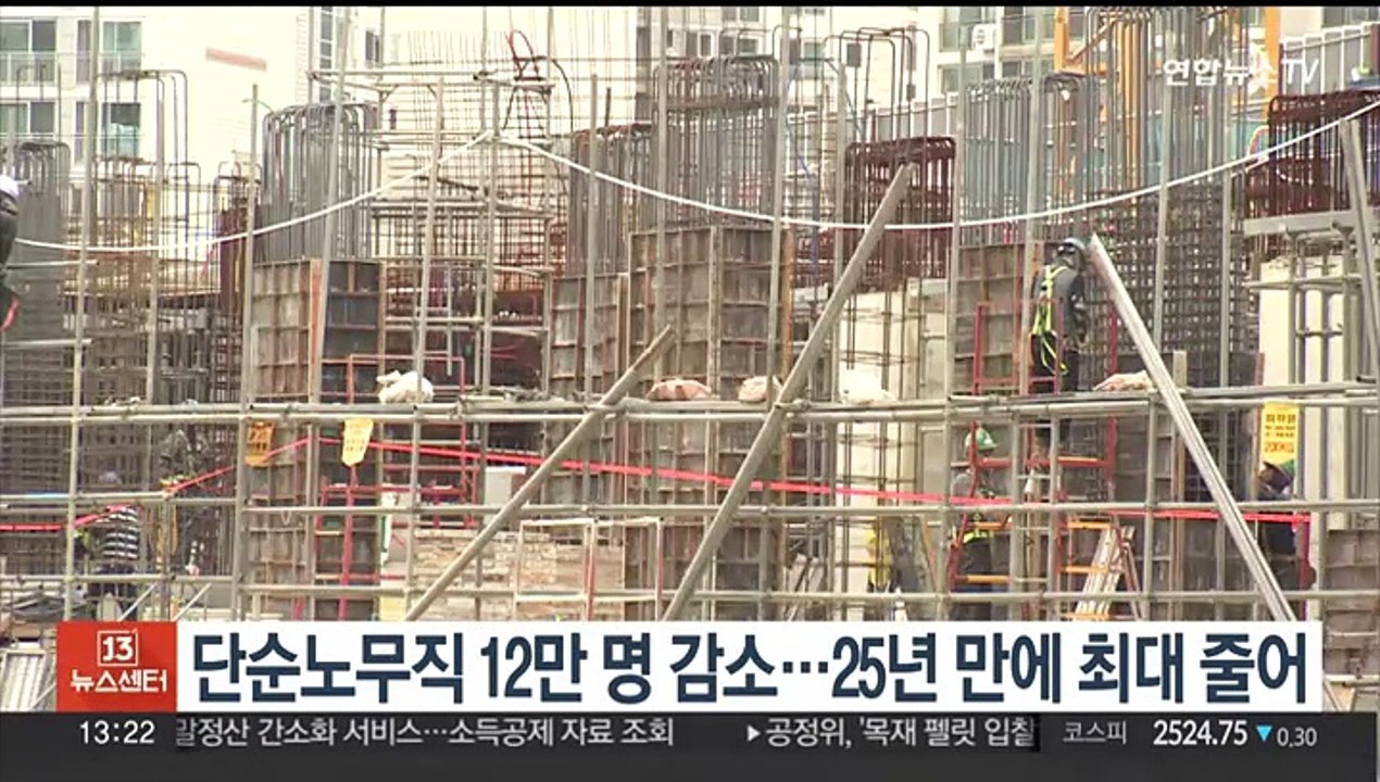 단순노무직 12만명 감소…25년 만에 최대 줄어