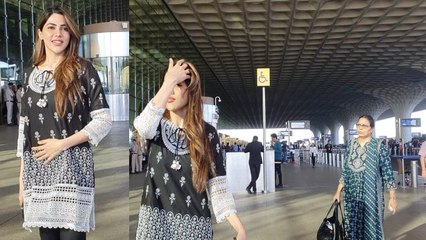 Nikki Tamboli अपनी मां के साथ निकली घूमने, Airport पर हुआ ये, Video Viral! FilmiBeat