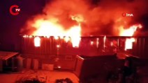 Beylikdüzü’nde sanayi sitesinde korkutan yangın: Üretim tesisi alev alev yandı