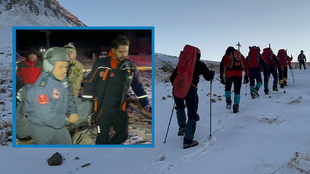 Hasandağı'nda mahsur kalan amatör dağcı, helikopterle kurtarıldı