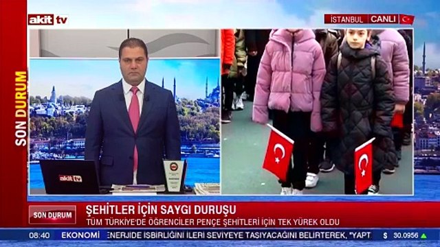 Mekanları cennet olsun! Akit TV ekranlarında şehitler için saygı duruşu