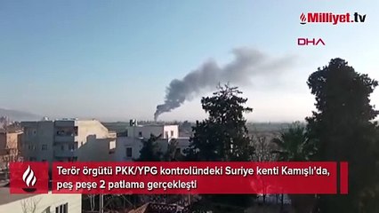 Teröristlerin kontrolündeki Kamışlı'da peş peşe 2 patlama