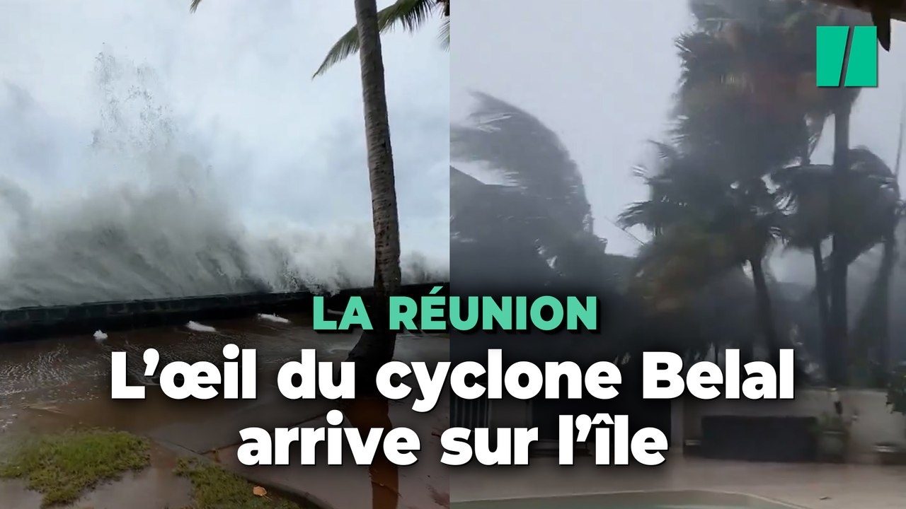Cyclone Belal à la Réunion : les images de l’arrivée de l’œil du cyclone