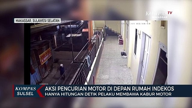 Aksi Pencurian Motor Di Depan Rumah Indekos