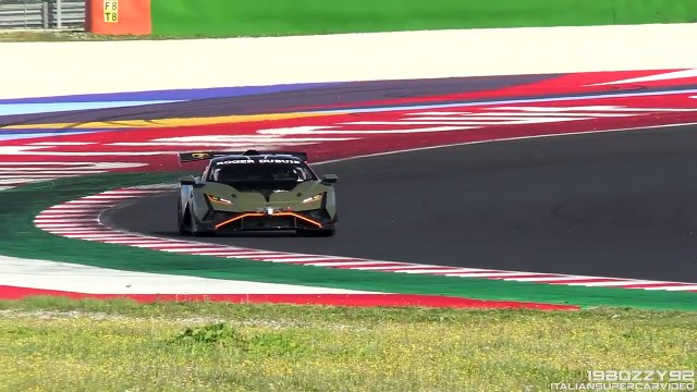Lamborghini Huracán Super Trofeo EVO2 Testing Hard at Misano Circuit!
