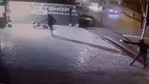 İstanbul Gaziosmanpaşa'da iş yerine silahlı saldırı kamerada
