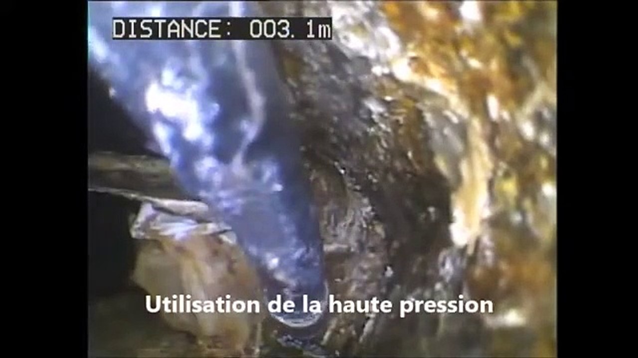 Vidéo CE Inspection Télévisée canalisation engorgée