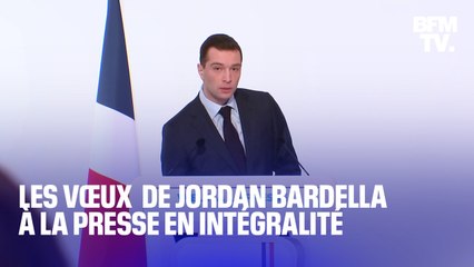 Les vœux de Jordan Bardella à la presse en intégralité
