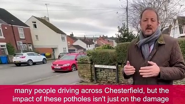 MP Toby Perkins visits Chesterfield roads on national pothole day