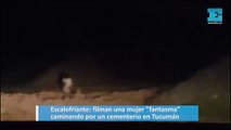Escalofriante filman una mujer fantasma caminando por un cementerio en Tucumán