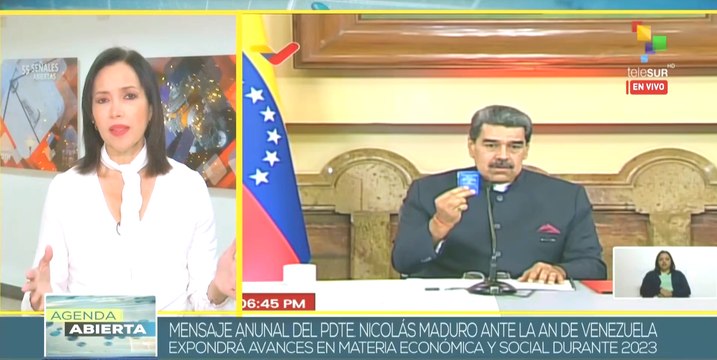 Presidente de Venezuela expone mensaje anual de avances económicos y sociales