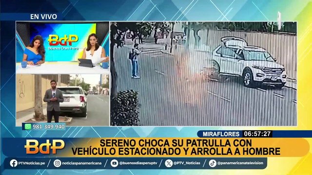 Accidente en Miraflores: sereno “pestañea” y choca contra vehículo de familia que iba a viajar